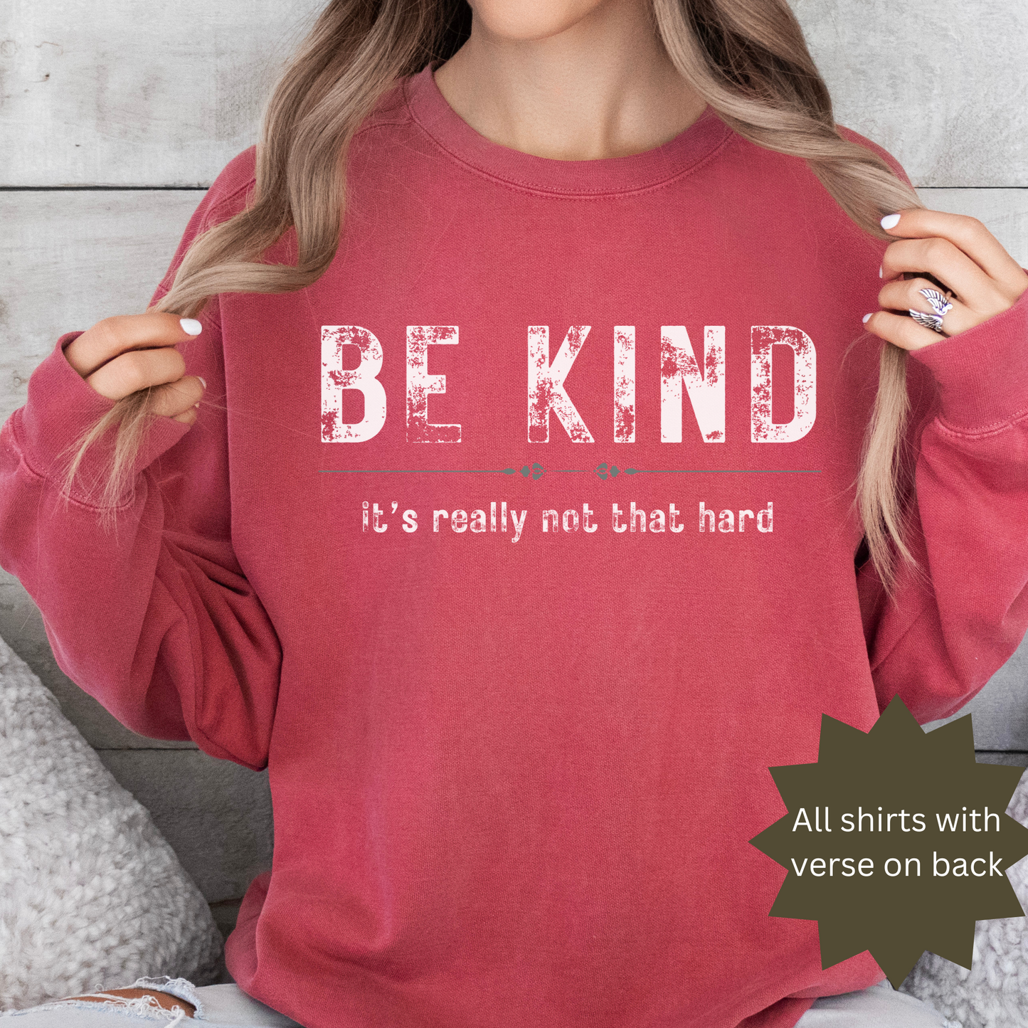 "Be Kind Comfort Color Sweatshirt - Cozy & Compassionate Apparel"