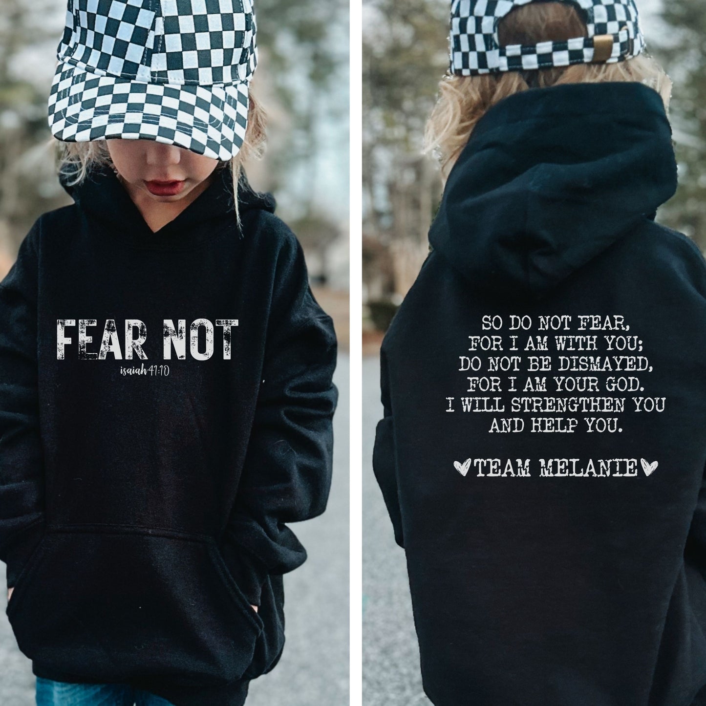 Team Melanie Youth Hoodie Isaiah 41:10 So Do Not Fear, For I Am With You